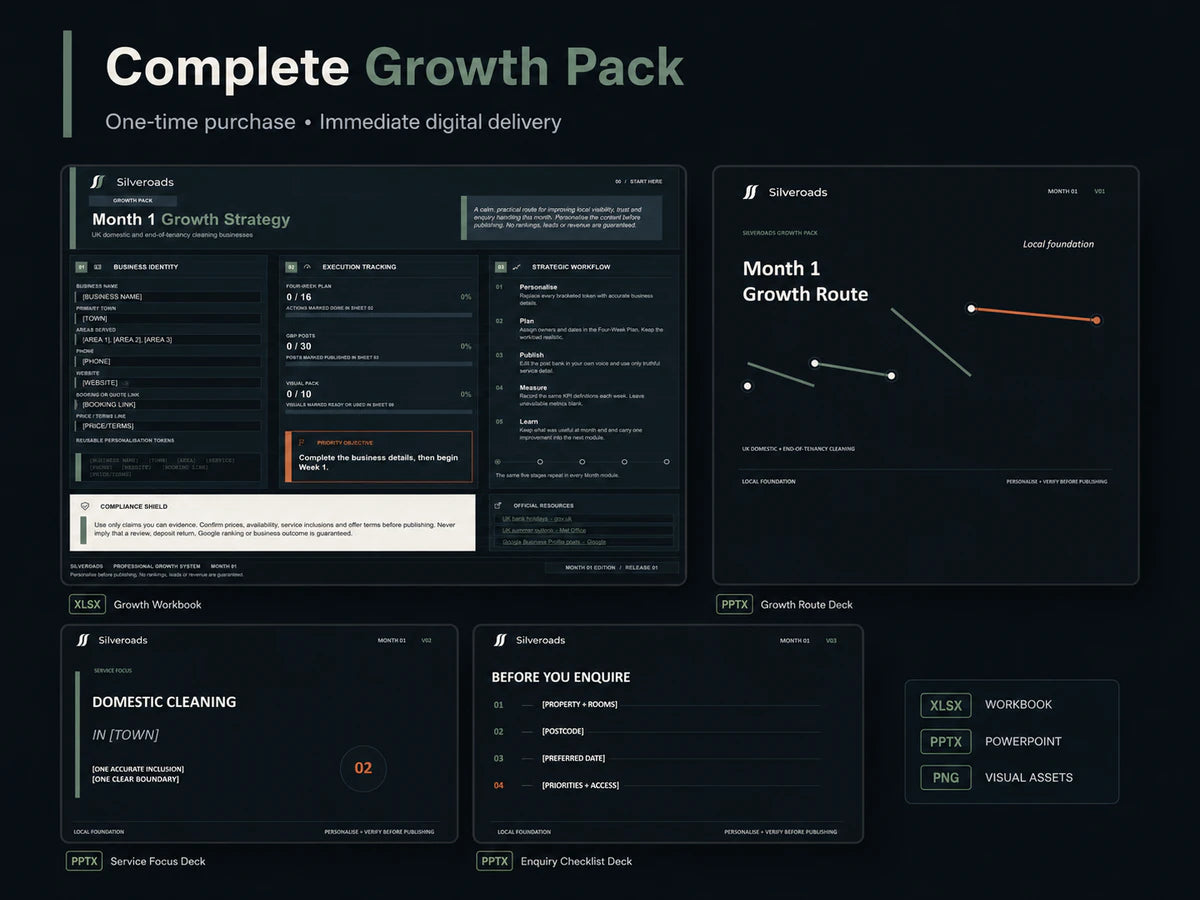 Silveroads workbook, visual deck and digital file formats presented as one complete pack
