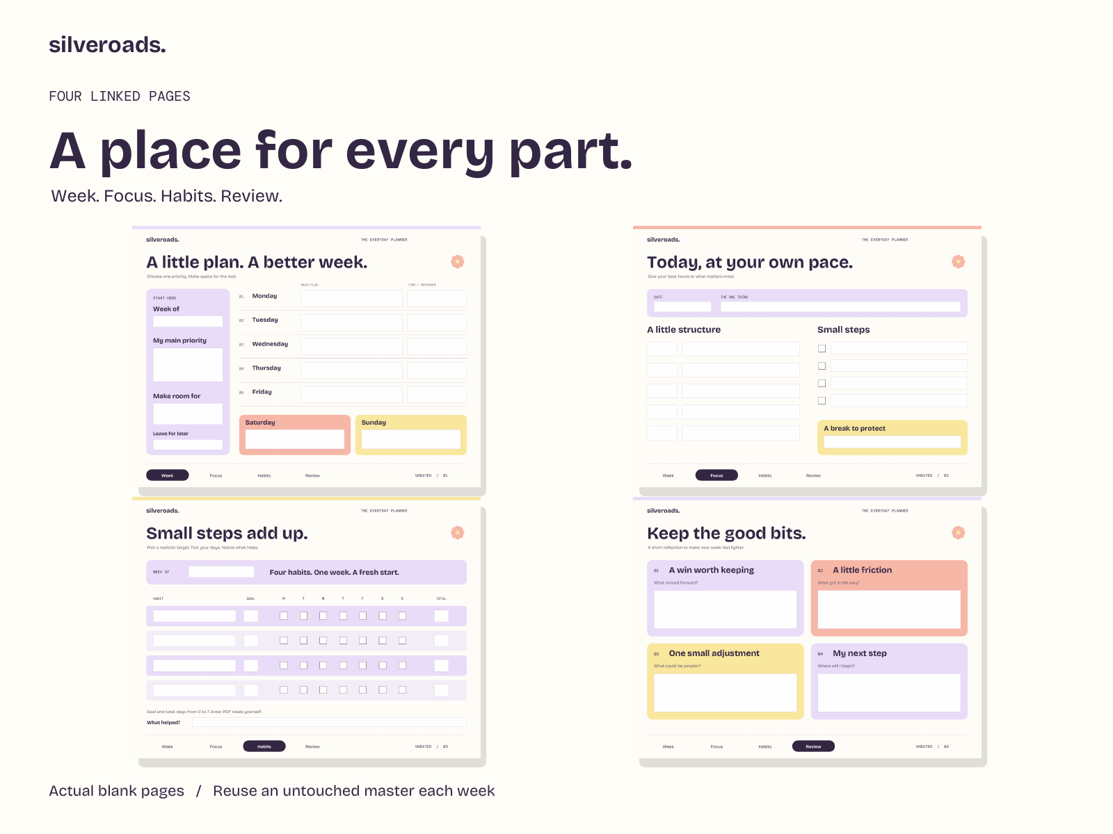 weekly pages: actual included files