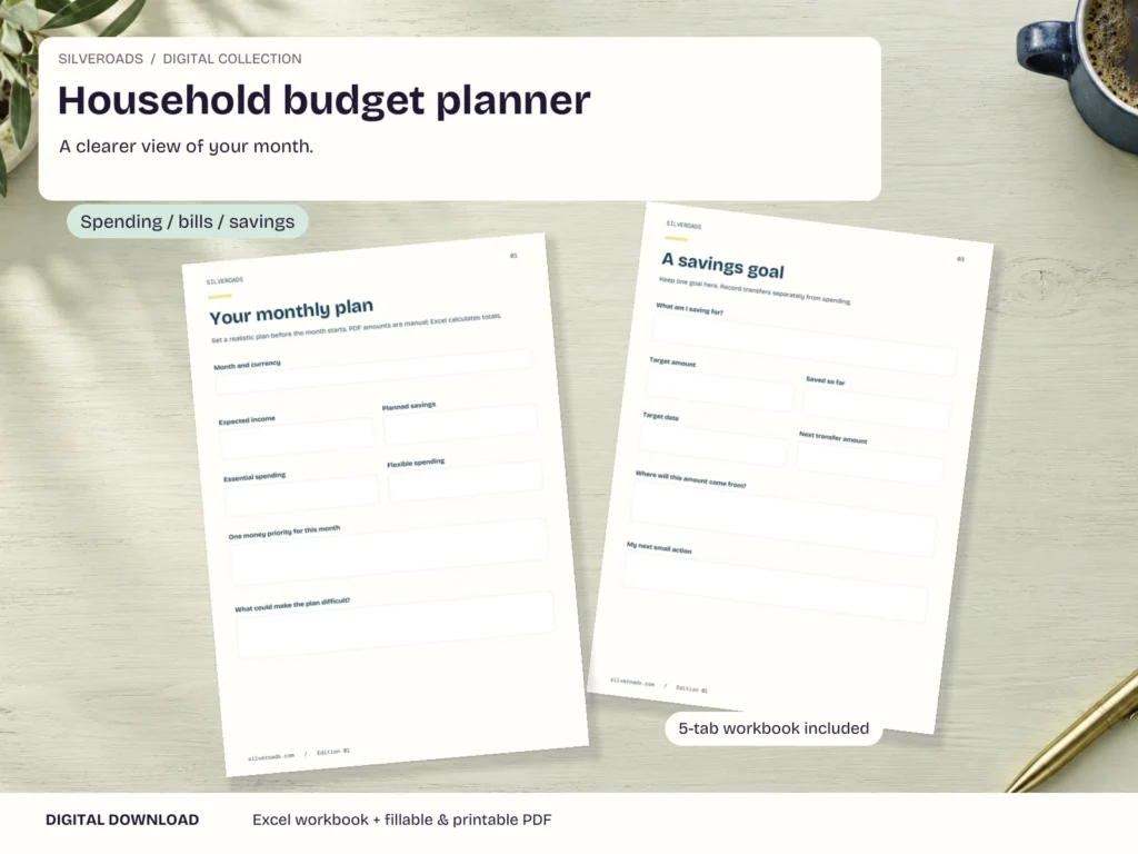 Household budget planner - actual file preview