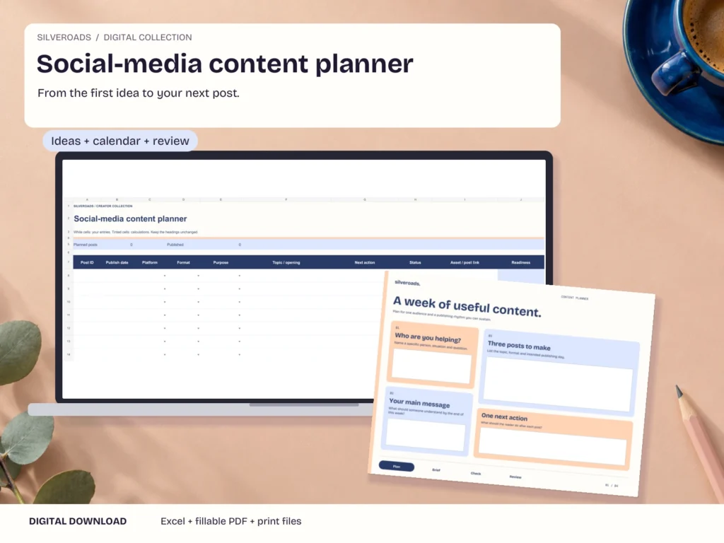 Social-media content planner - actual file preview